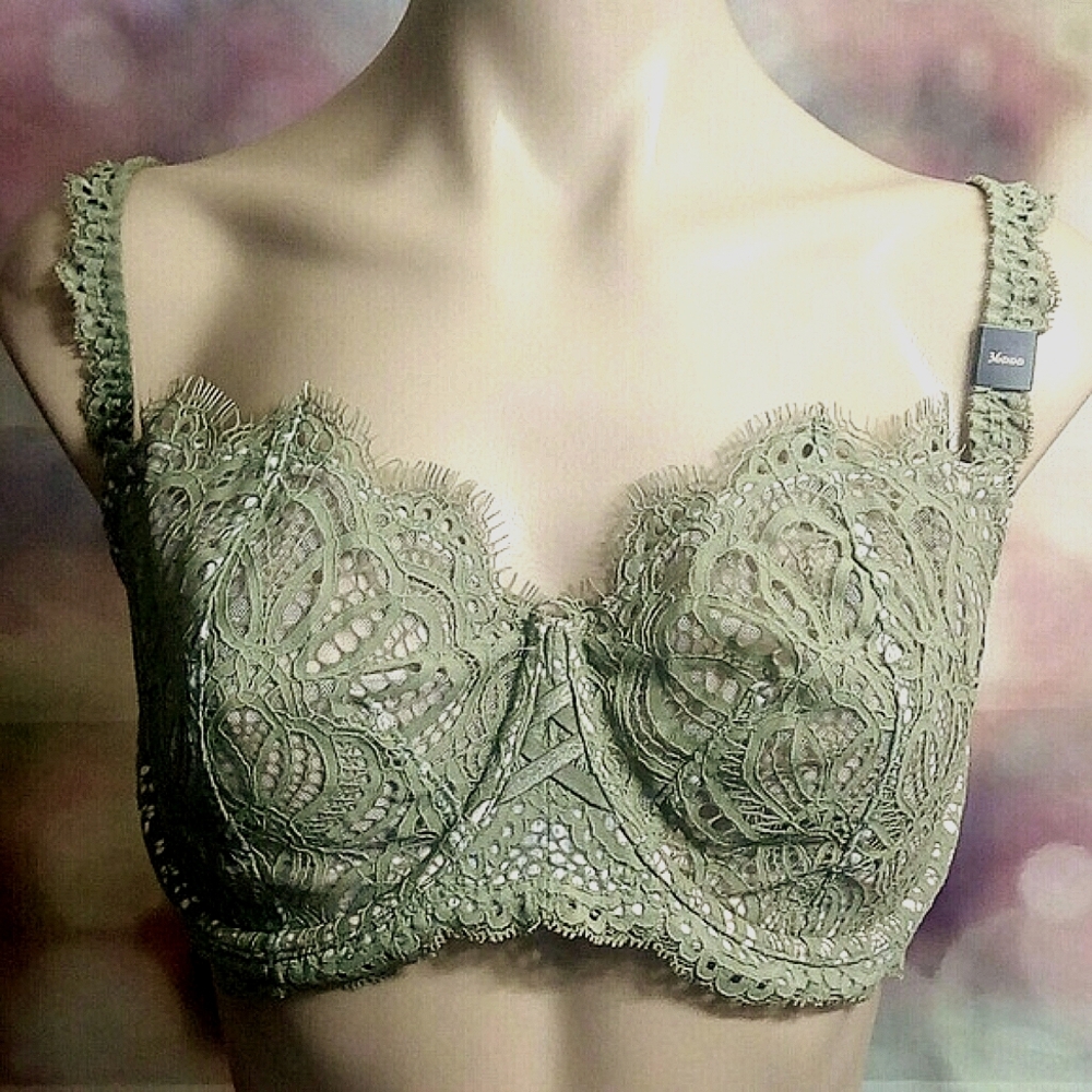 vs bra Dream Angels push up cross back khaki green